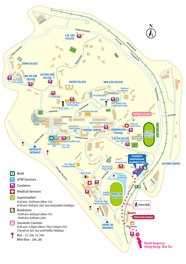 Map for CUHK